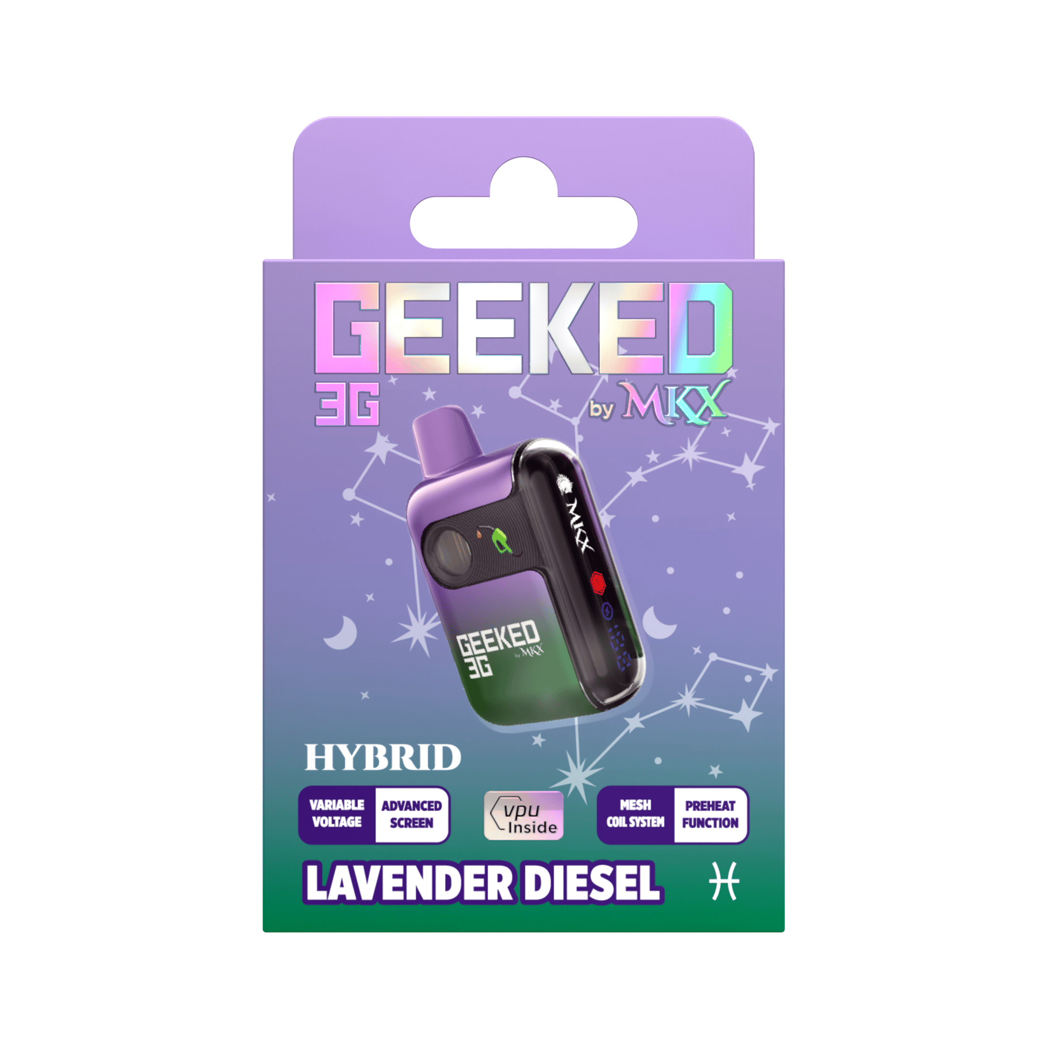 4115823_GEEKED_LAVENDER_DIESEL_1-e549e4f5-501c-483f-8a3c-b52a79b9a577 MKX Geeked 3G Lavender Diesel review MKX 3G Lavender Diesel disposable Hybrid 3 gram THC vape MKX Geeked series flavors Lavender Diesel THC disposable pen MKX high capacity vape