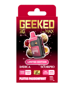 Pluto’s Passion Fruit MKX Geeked 3G review MKX Passion Fruit disposable 3g Tropical 3 gram THC vape MKX high capacity disposable MKX Geeked 3G flavors