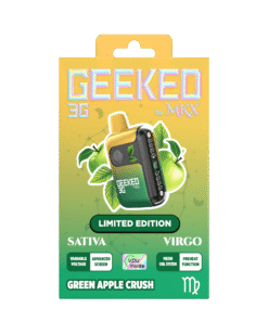 Green Apple Crush MKX Geeked 3G review MKX Green Apple Crush disposable 3g Hybrid 3 gram THC vape MKX high capacity disposable Green apple THC vape pen