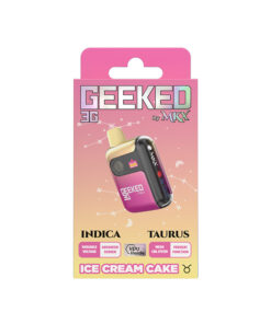 MKX Geeked 3G Ice Cream Cake review MKX 3G Ice Cream Cake disposable Indica 3 gram THC vape MKX Geeked series flavors Ice Cream Cake THC disposable pen MKX high capacity disposable vape