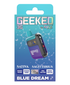 MKX Geeked 3G Blue Dream review MKX 3G Blue Dream disposable Hybrid 3 gram THC vape MKX Geeked series flavors Blue Dream THC disposable pen MKX high capacity vape